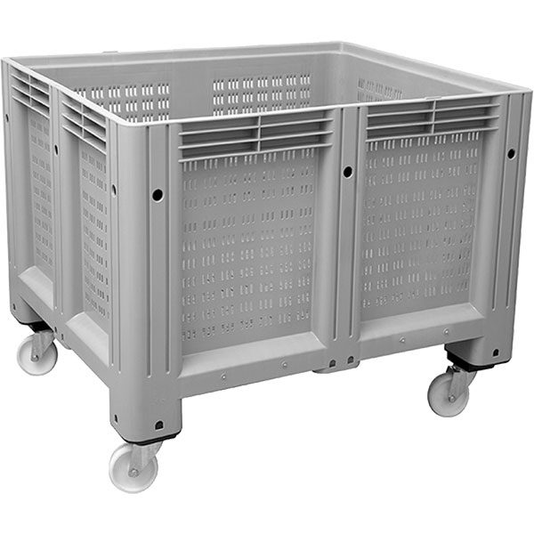Perforated Pallet Box with Wheels 1000x1200x910mm Meridian Group