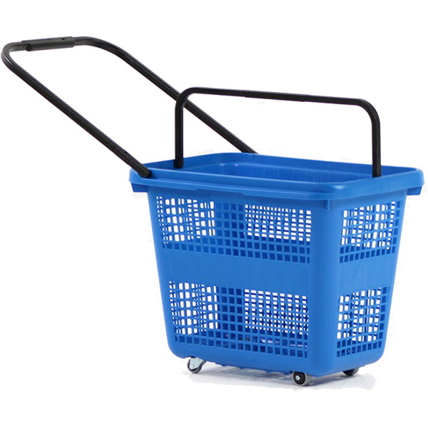 54 liter blue plastic shopping basket