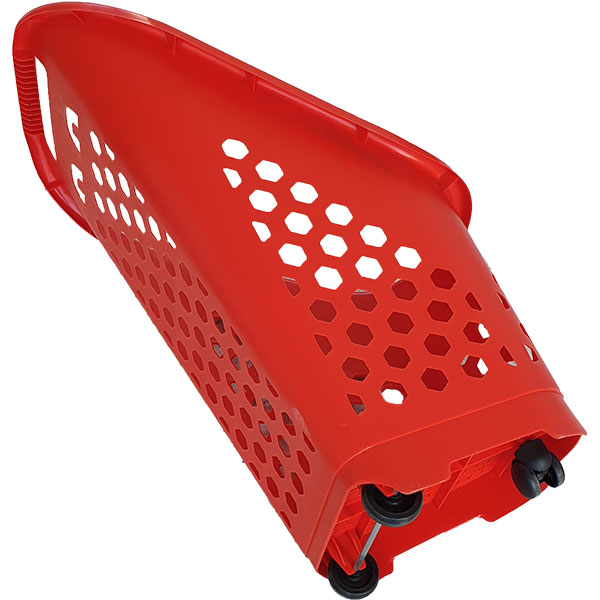 red 70 liter shopping basket