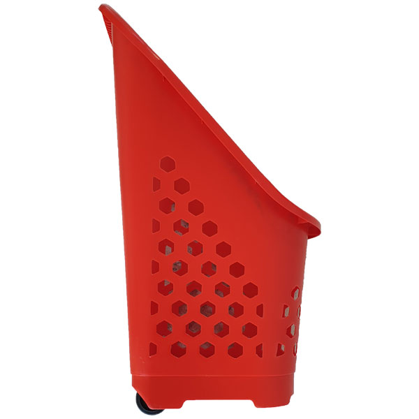 red 70 liter shopping basket
